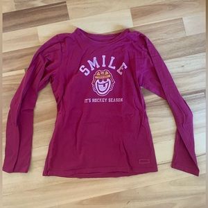 Life is good smile it’s hockey season shirt NHL